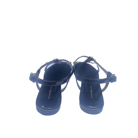 New Bandolino 8.5 Black Gold Accent Trim Sandals BDTAOS Taos 1541 Women’s size - Picture 9 of 12